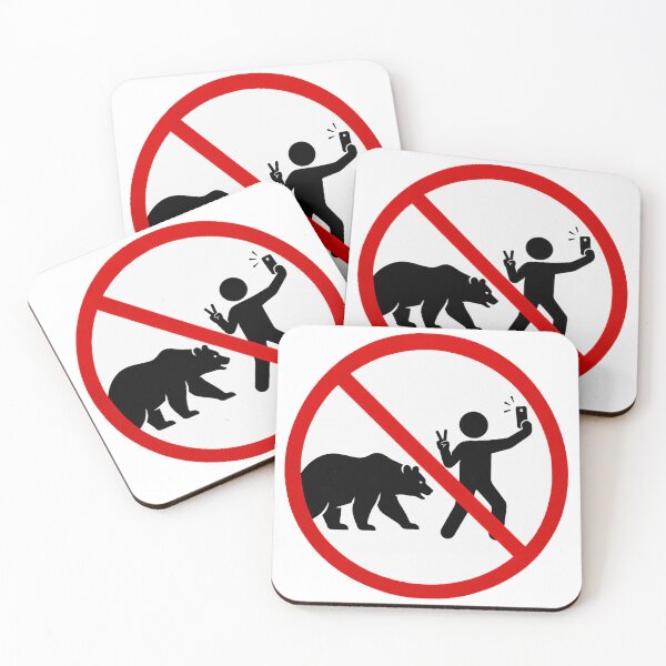 Item preview, Funny No Bear Selfies Sign designed and sold by MonkiFlipp.