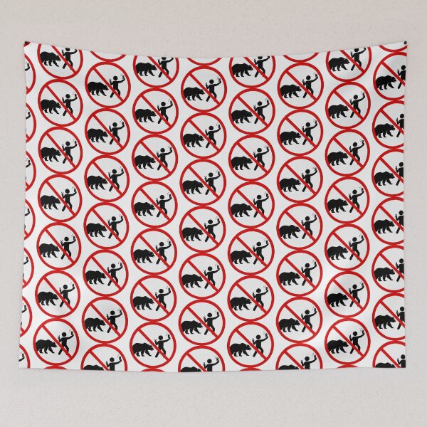 Item preview, Funny No Bear Selfies Sign designed and sold by MonkiFlipp.