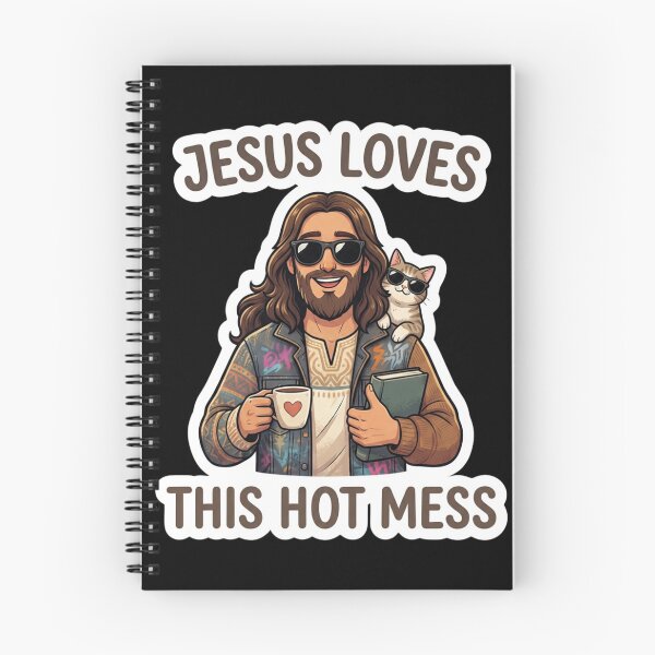 Item preview, Jesus Loves This Hot Mess | Funny Jezus Gifts For Christians designed and sold by BrokenLabel.