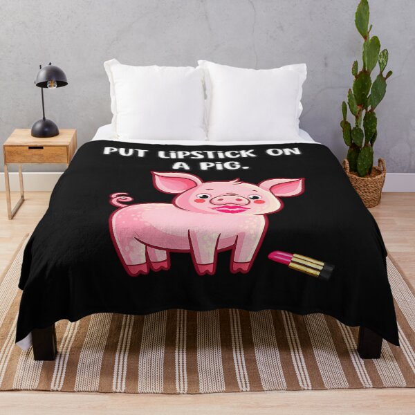 Item preview, Lipstick on a Pig Funny Pig Cartoon | Cute Sarcastic Farm Animal Humor designed and sold by Genius Geek.