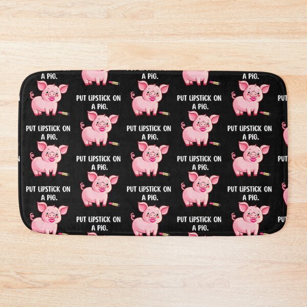 Item preview, Lipstick on a Pig Funny Pig Cartoon | Cute Sarcastic Farm Animal Humor designed and sold by Genius Geek.