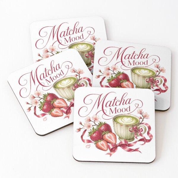 Item preview, Matcha Mood Strawberry Coquette Aesthetic Floral T-Shirt Design designed and sold by QuirkyCloud Designs.