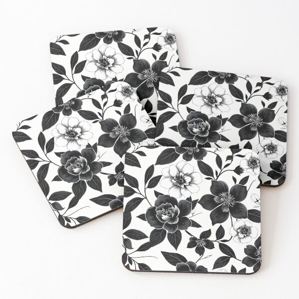 Item preview, Black and White Flower designed and sold by shelteredinside.