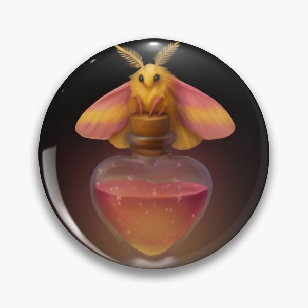 Item preview, Rosy maple moth designed and sold by NoNamesArtwork.