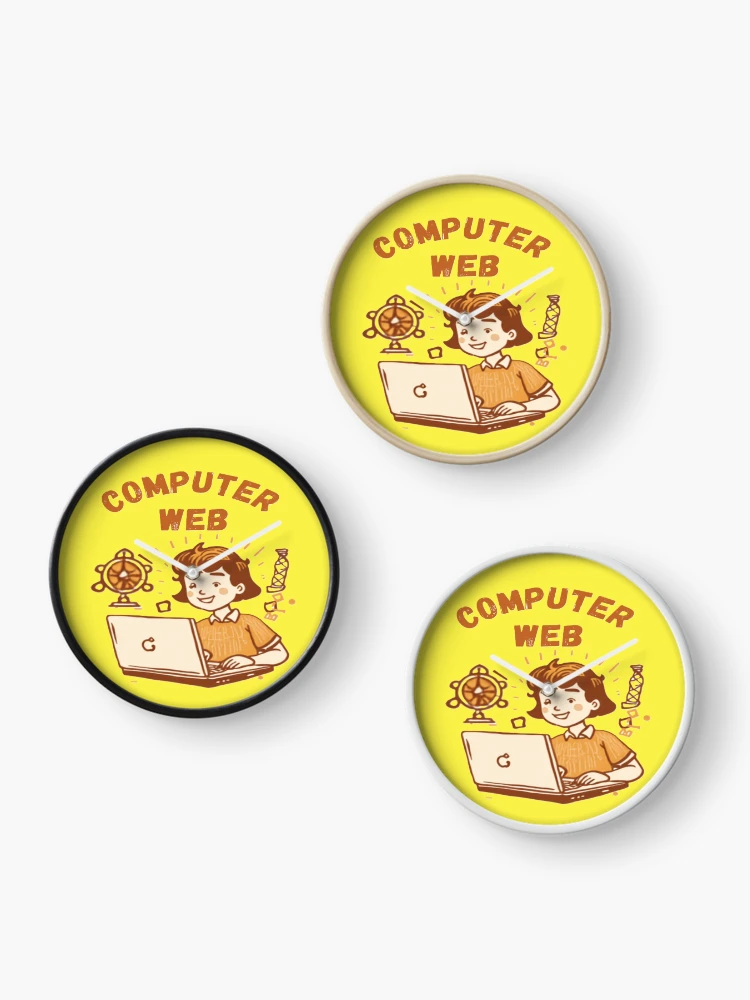 Thumbnail 3 of 4, Clock, Computer Web Developer Tech Student designed and sold by MyBestTeeses.