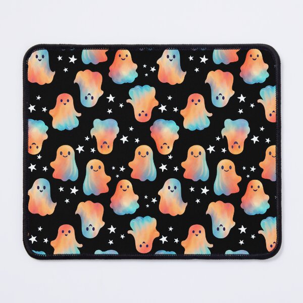 Item preview, Pastel Kawaii Ghost Pattern | Cute Rainbow Halloween Ghosts | Seamless Spooky Design designed and sold by DafraDesign.