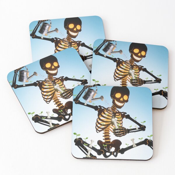 Item preview, Cute Skeleton Watering Bones designed and sold by OksArtStudio.