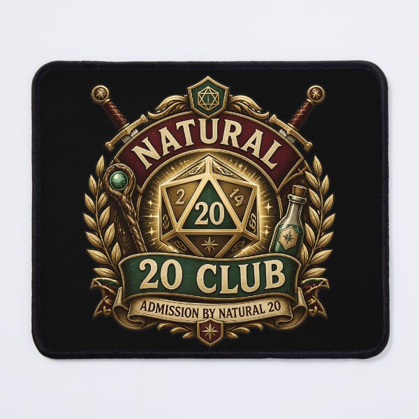 Item preview, Natural 20 Club Admission By Natural 20 Dnd Dice designed and sold by BadhbhLoot.