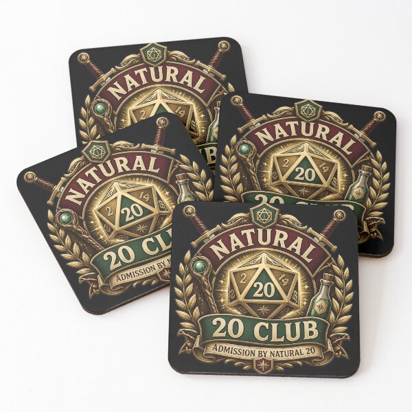 Item preview, Natural 20 Club Admission By Natural 20 Dnd Dice designed and sold by BadhbhLoot.