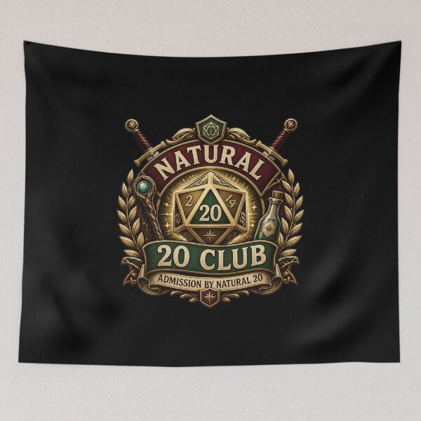 Item preview, Natural 20 Club Admission By Natural 20 Dnd Dice designed and sold by BadhbhLoot.