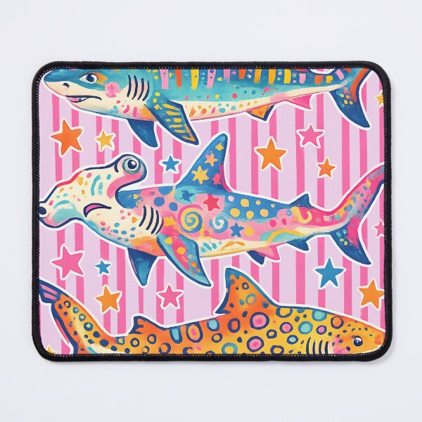 Item preview, Rainbow Hammerhead & Leopard Shark, Summer Beach Graphic Marine Life Gift designed and sold by Addictive design.