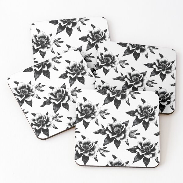 Item preview, Black and White Flower designed and sold by shelteredinside.