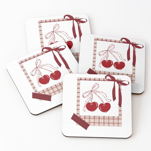 Item preview, Aestetic red bow,cherry designed and sold by BluBlossom.