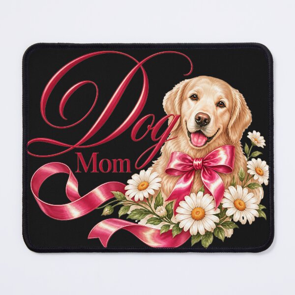 Item preview, Dog Mom Golden Retriever Floral Coquette Aesthetic T-Shirt Design designed and sold by QuirkyCloud Designs.