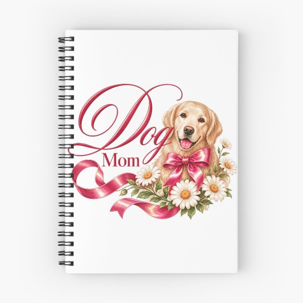 Item preview, Dog Mom Golden Retriever Floral Coquette Aesthetic T-Shirt Design designed and sold by QuirkyCloud Designs.