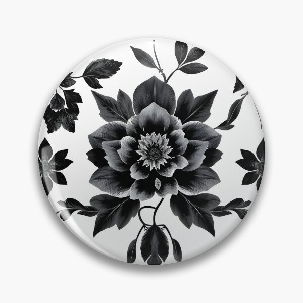 Item preview, Black and White Flower designed and sold by shelteredinside.