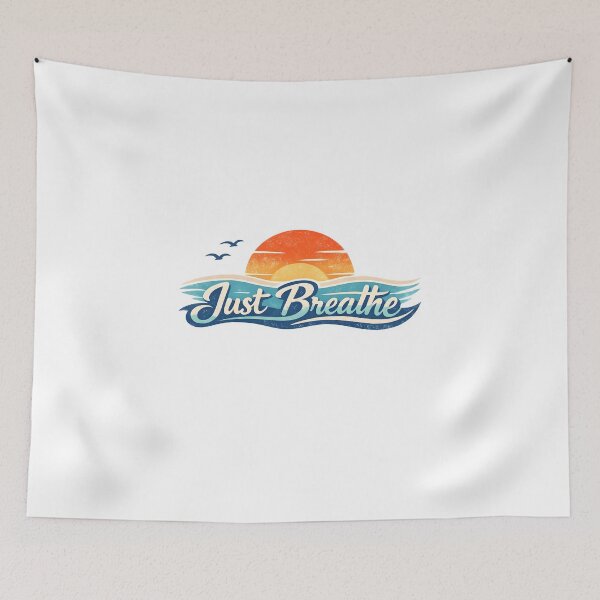 Item preview, Just Breathe Beach Sunset T-Shirt – Minimal Ocean & Sun Mindfulness Graphic Tee designed and sold by imbreath.