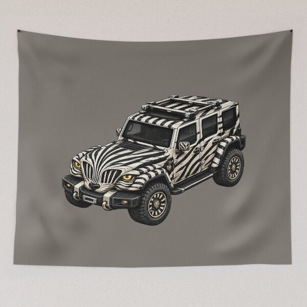 Item preview, Zebra White Adventure SUV — BV-JZW designed and sold by BROHLine Studio.