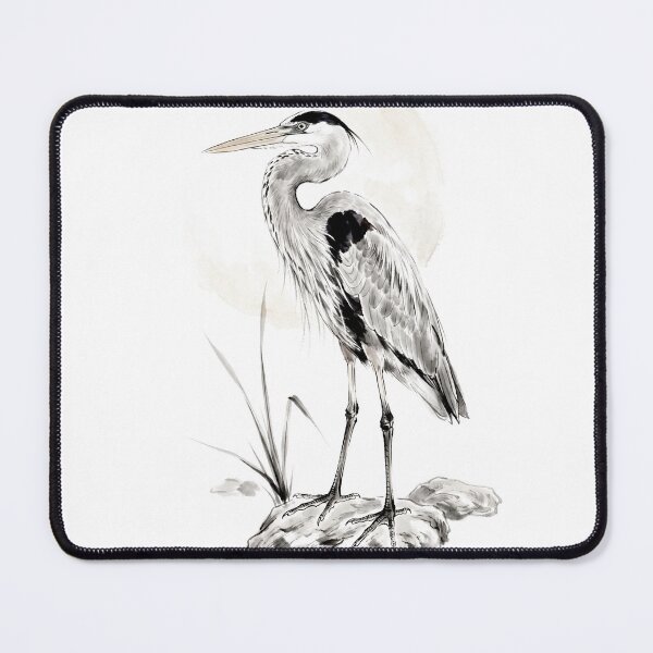 Item preview, Majestic Great Blue Heron Midnight Lake Wildlife designed and sold by Coldink.