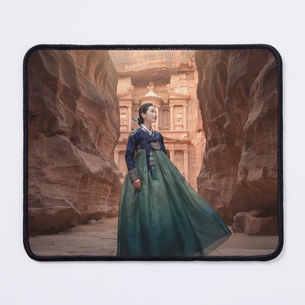 Item preview, Petra Treasury Oasis: Deep Indigo and Jade Hanbok in Jordan designed and sold by SOOstudio73.