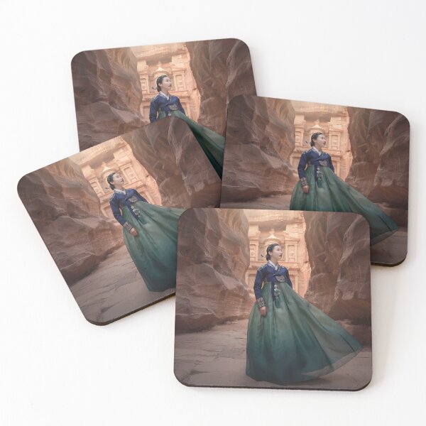 Item preview, Petra Treasury Oasis: Deep Indigo and Jade Hanbok in Jordan designed and sold by SOOstudio73.