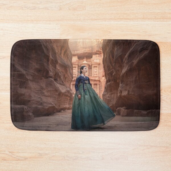 Item preview, Petra Treasury Oasis: Deep Indigo and Jade Hanbok in Jordan designed and sold by SOOstudio73.