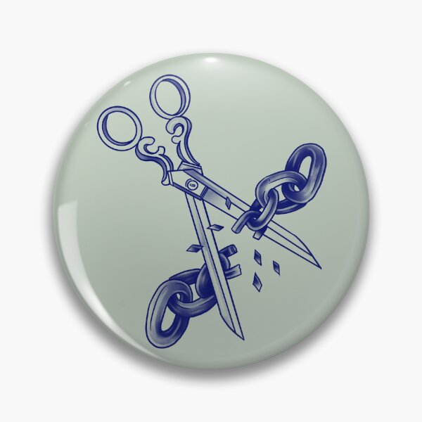 Item preview, Vintage Scissors Cutting Chains - Freedom & Liberation Art designed and sold by suzysworld.