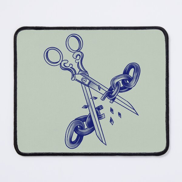 Item preview, Vintage Scissors Cutting Chains - Freedom & Liberation Art designed and sold by suzysworld.