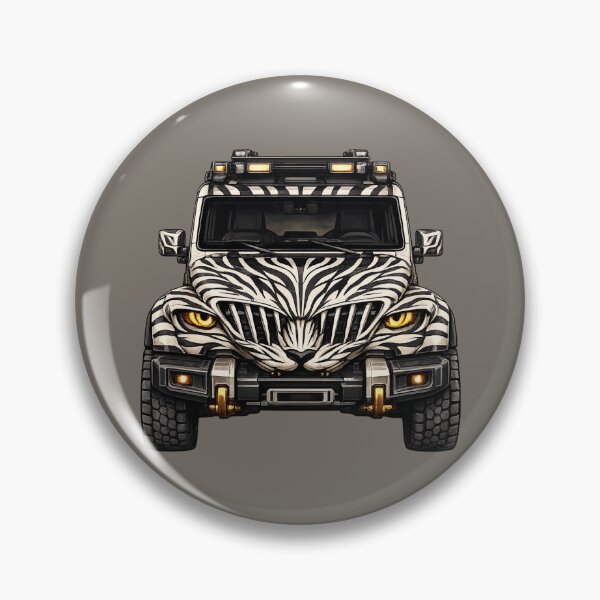 Item preview, BV-JZW — Zebra White Adventure SUV — Front View designed and sold by BROHLine Studio.