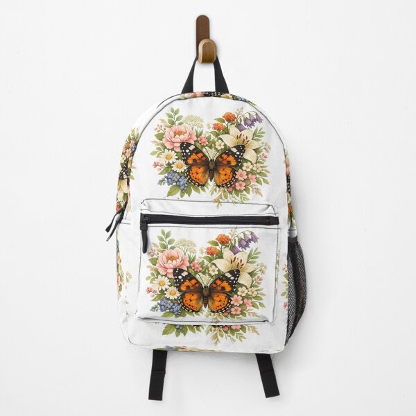 Item preview, Botanical Butterfly with Wildflowers | Floral Nature Illustration designed and sold by SP319.