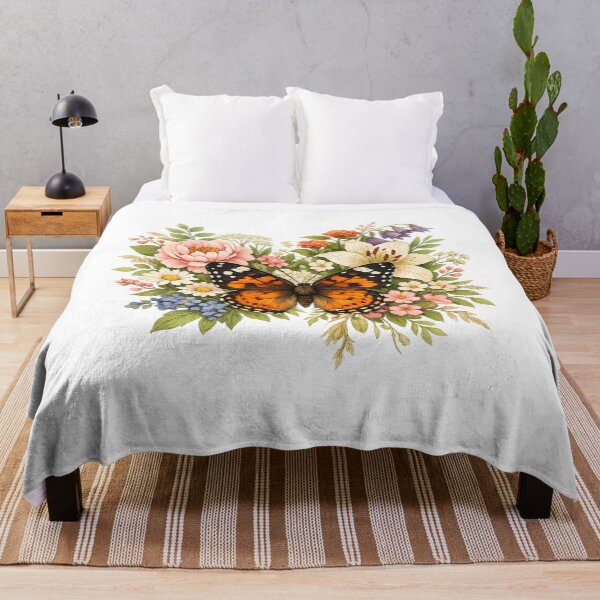 Item preview, Botanical Butterfly with Wildflowers | Floral Nature Illustration designed and sold by SP319.