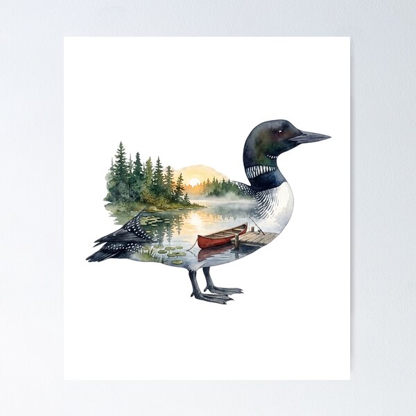 Item preview, Loon Landscape designed and sold by Roy & Tiffany.