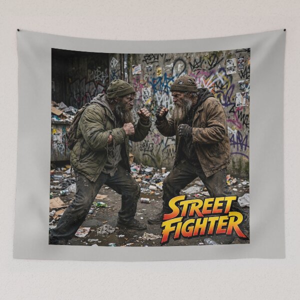 Item preview, Street Fighter in the Alley – Homeless Edition designed and sold by Late Theory.