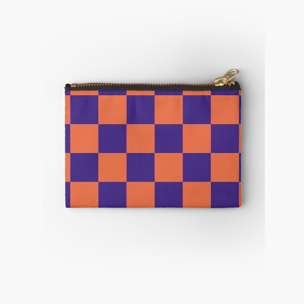 Item preview, Large Checkerboard Pattern in Coral and Royal Purple | Tonal Stories Collection designed and sold by ViviNyks.