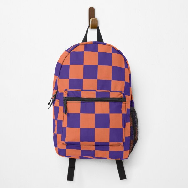 Item preview, Large Checkerboard Pattern in Coral and Royal Purple | Tonal Stories Collection designed and sold by ViviNyks.