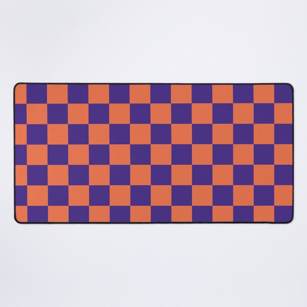 Item preview, Large Checkerboard Pattern in Coral and Royal Purple | Tonal Stories Collection designed and sold by ViviNyks.