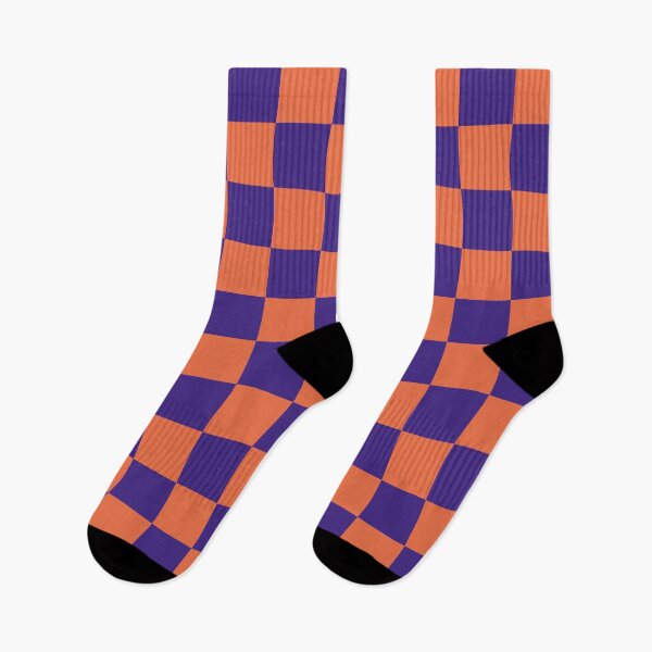 Item preview, Large Checkerboard Pattern in Coral and Royal Purple | Tonal Stories Collection designed and sold by ViviNyks.
