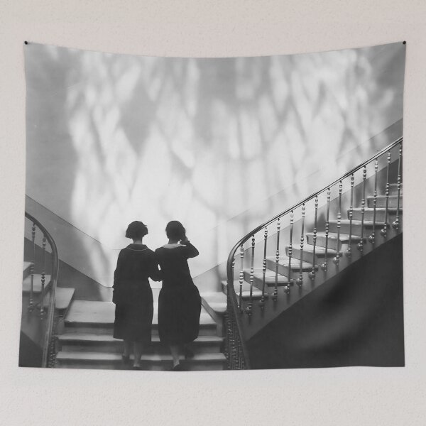 Item preview, Figures in a castle, light and shadow black and white art photograph by Manuel Alvarez Bravo, circa 1920 designed and sold by Astrid Arkhangelsky.