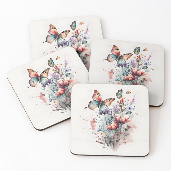 Item preview, Flying Butterflies and Spring Wildflowers  designed and sold by VibeShift Studio.