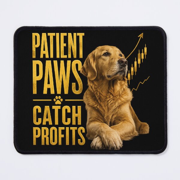 Item preview, Patient Paws Catch Profits Dog Trader Design designed and sold by PipForgeStudio .