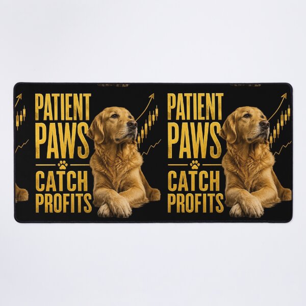 Item preview, Patient Paws Catch Profits Dog Trader Design designed and sold by PipForgeStudio .