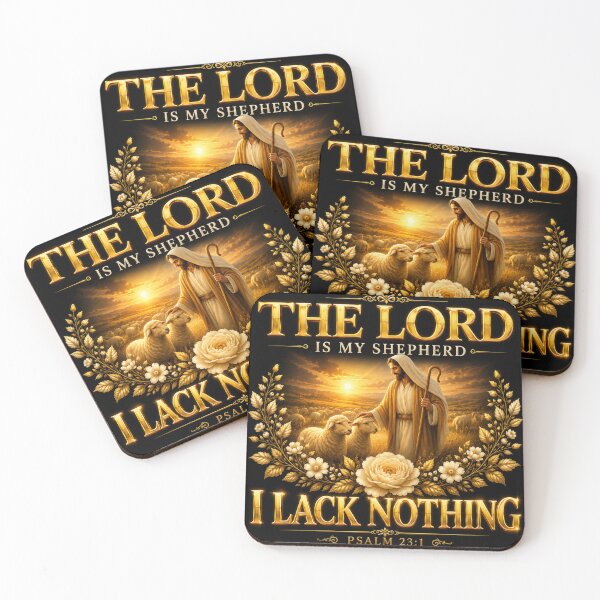 Item preview, The Lord Is My Shepherd, I Lack Nothing – Psalm 23:1 | Christian Wall Art & Home Décor designed and sold by KINGDOM GOLD STUDIO.