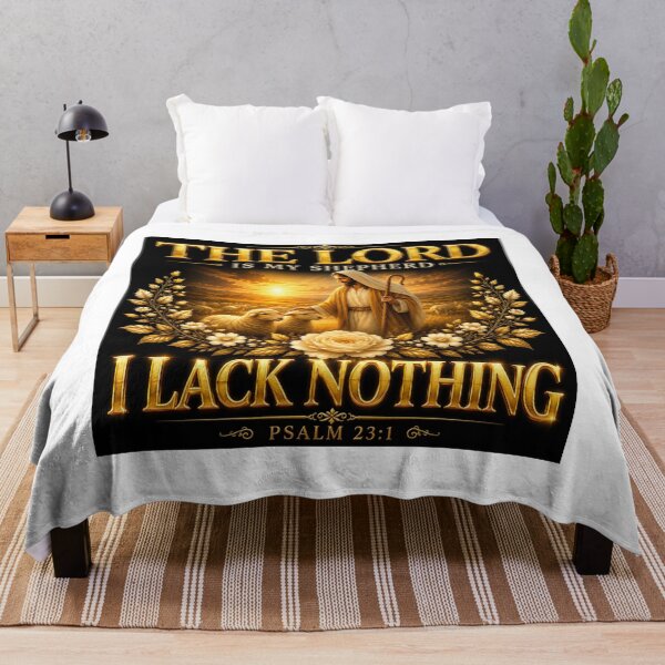 Item preview, The Lord Is My Shepherd, I Lack Nothing – Psalm 23:1 | Christian Wall Art & Home Décor designed and sold by KINGDOM GOLD STUDIO.
