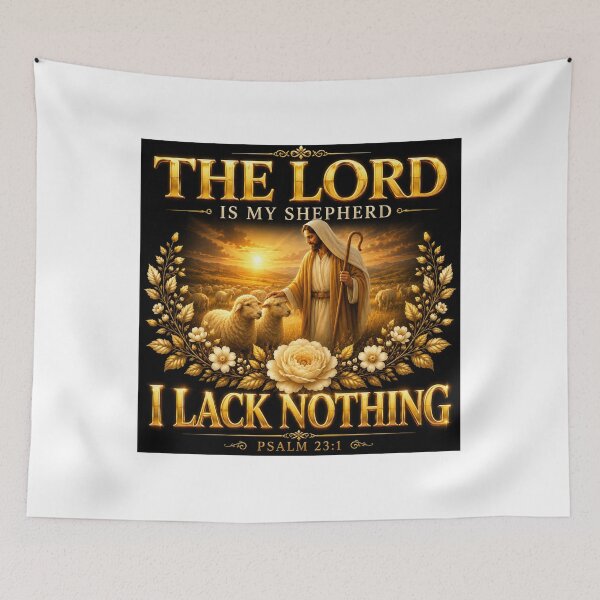 Item preview, The Lord Is My Shepherd, I Lack Nothing – Psalm 23:1 | Christian Wall Art & Home Décor designed and sold by KINGDOM GOLD STUDIO.