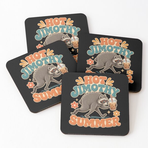 Item preview, Hot Jimothy Summer Funny Raccoon Coffee Meme designed and sold by PixlCrypt.