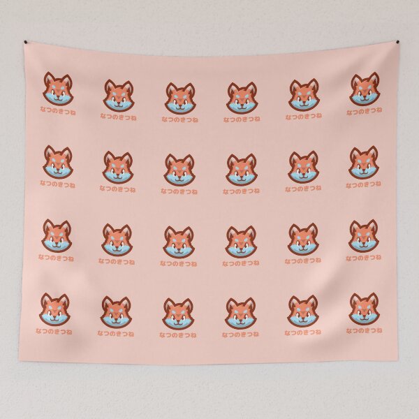 Item preview, Summer Fox Japanese Red Blue Ver 2 designed and sold by DJCartoonDesigns.