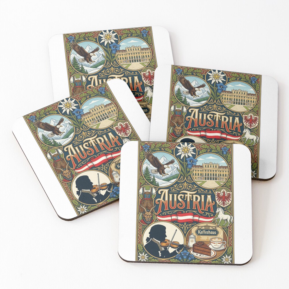 Item preview, Coasters (Set of 4) designed and sold by FunFitsFactory.