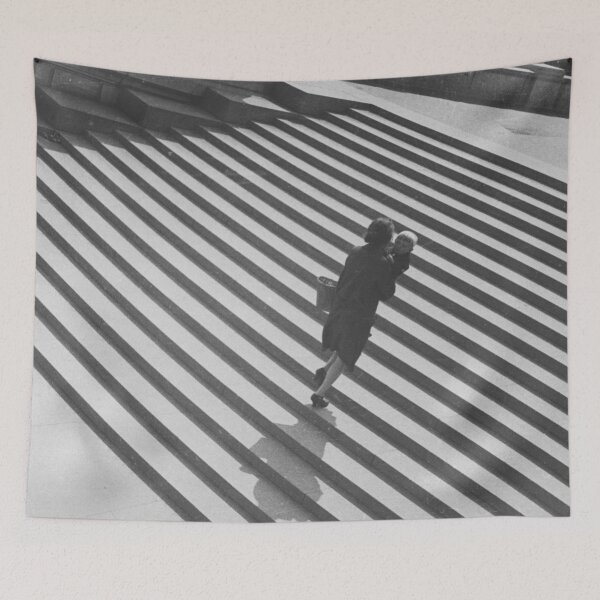 Item preview, Sacred steps, Lestnitsa (Steps), 1929 Cathedral of Christ the Saviour in Moscow, Russia black and white cityscape photograph by Alexander Rodchenko designed and sold by Astrid Arkhangelsky.