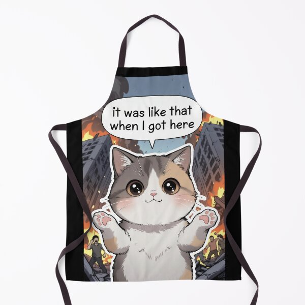 Item preview, Funny Cat Meme It Was Like That When I Got Here Cute Kitten Disaster designed and sold by Amber Sky Creations.