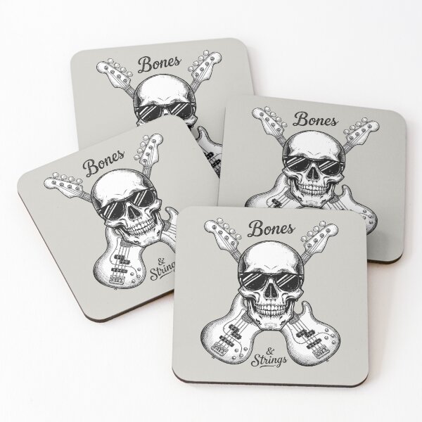 Item preview, Rock Skull and Crossed Bass Guitars - Bass Player Humor designed and sold by Art-Arcade6.